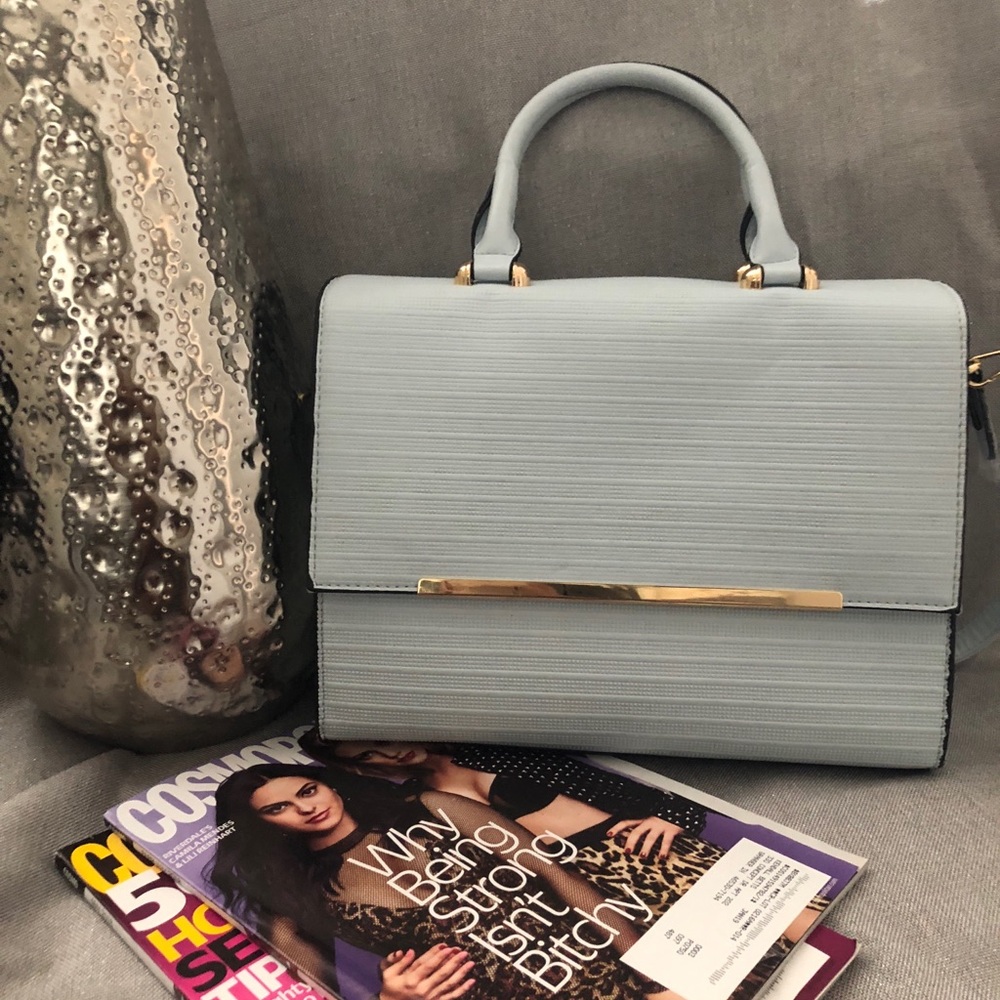 Textured Vegan Leather Handbag